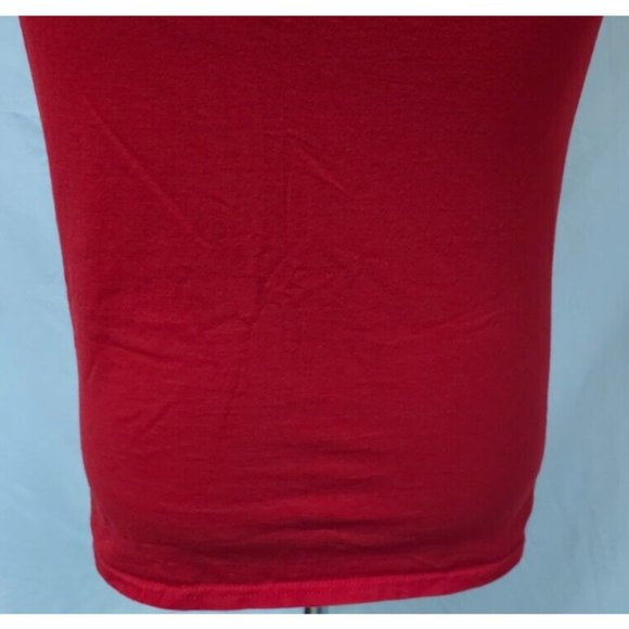 Dec. 25th Women Red Small Short Sleeve Meowy Christmas Tree Cats Holiday T-Shirt - Picture 9 of 10